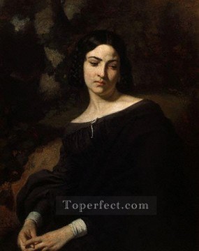 Thomas Couture Painting - a widow thomas couture figure painter Thomas Couture